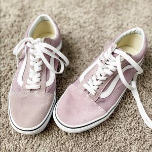 Like new pale pink old skool vans size 8